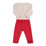 Conjunto Feminino Body e Calça Babado Paraiso