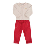 Conjunto Feminino Body e Calça Babado Paraiso