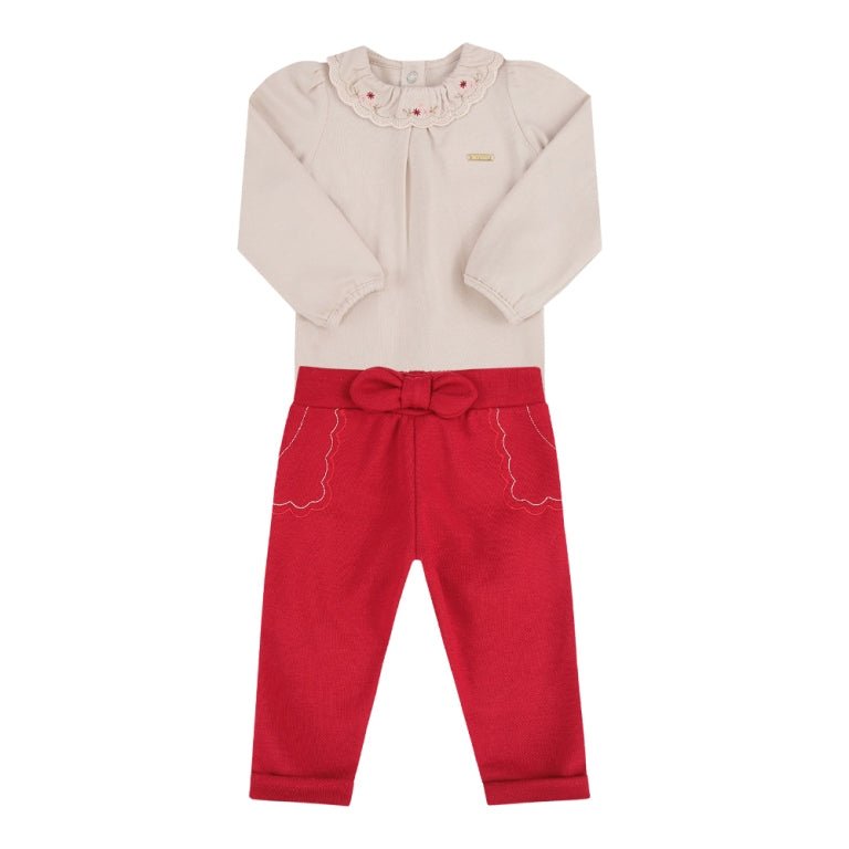 Conjunto Feminino Body e Calça Babado Paraiso