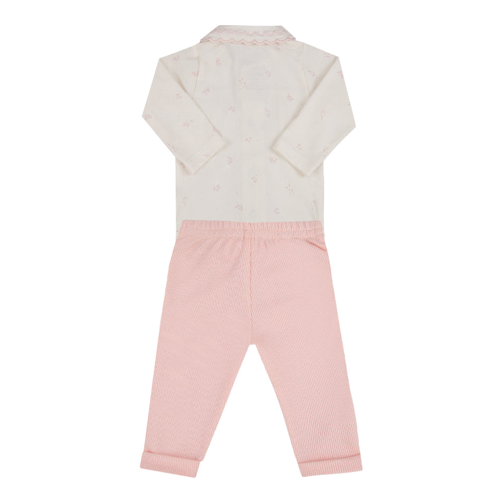 Conjunto Feminino Bebê Body Babado Tricot