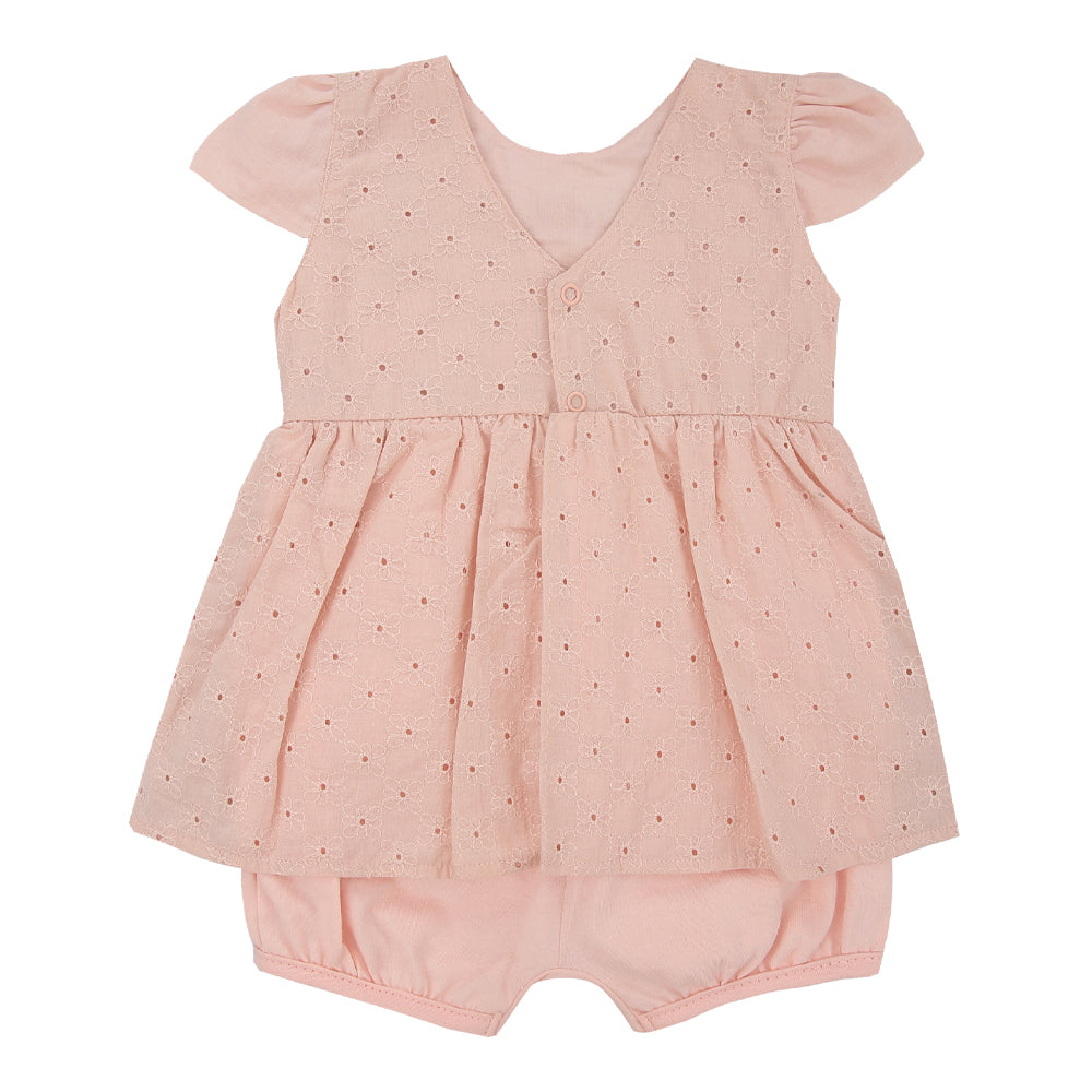 Vestido Bebê em Lazie Bordado Floral Paraiso