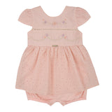Vestido Bebê em Lazie Bordado Floral Paraiso