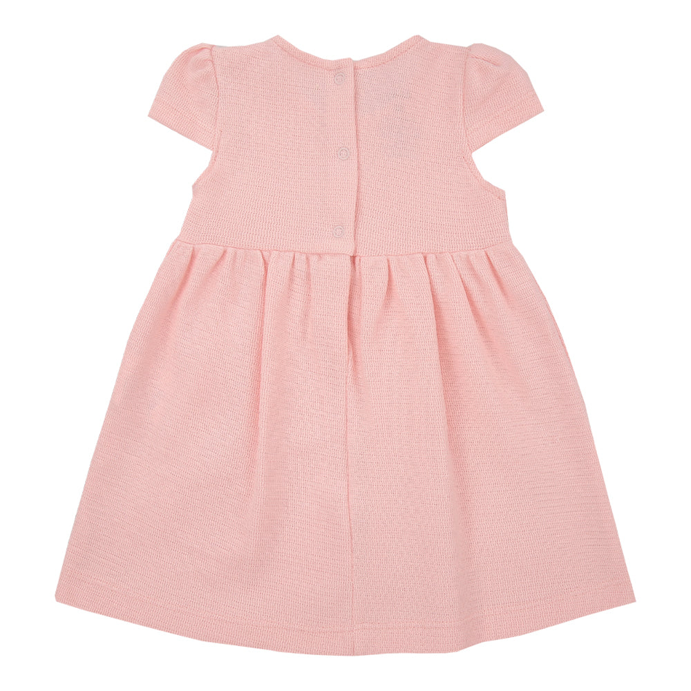 Vestido Bebê em Malha Tricô com Bordados