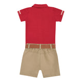 Conjunto Masculino Bebê Com shorts Sarja Paraiso