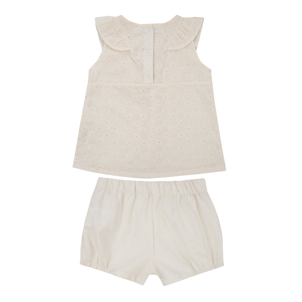 Conjunto Feminino Bebê Bata com Shorts Paraiso