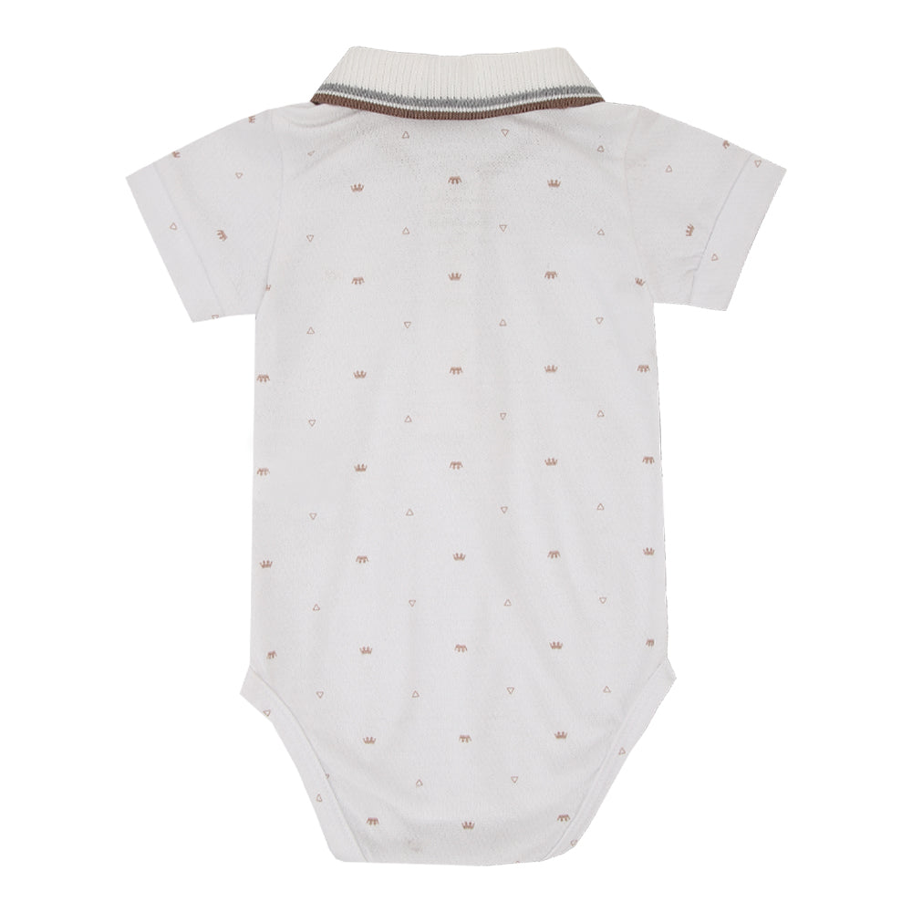 Body Bebê Masculino com Gola Polo – Elegância desde o Berço