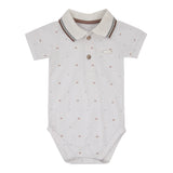 Body Bebê Masculino com Gola Polo – Elegância desde o Berço