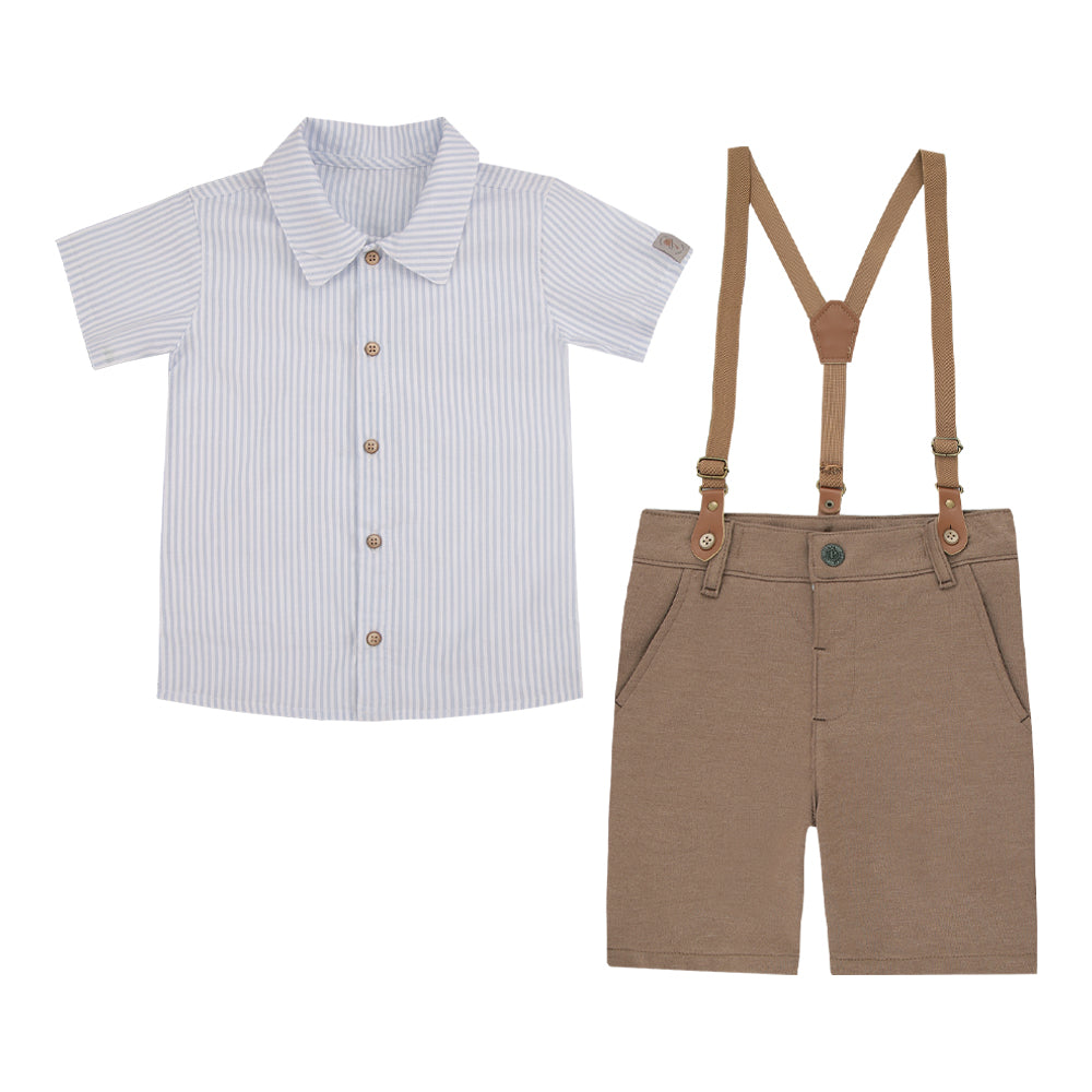 Conjunto Masculino Bebê Com Supensorio Paraiso