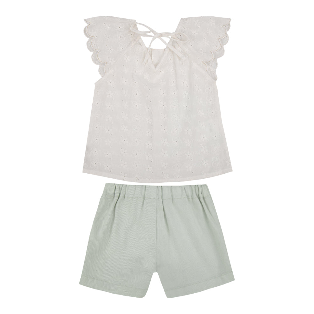 Conjunto Feminino Bebê Lessie Laços Paraiso