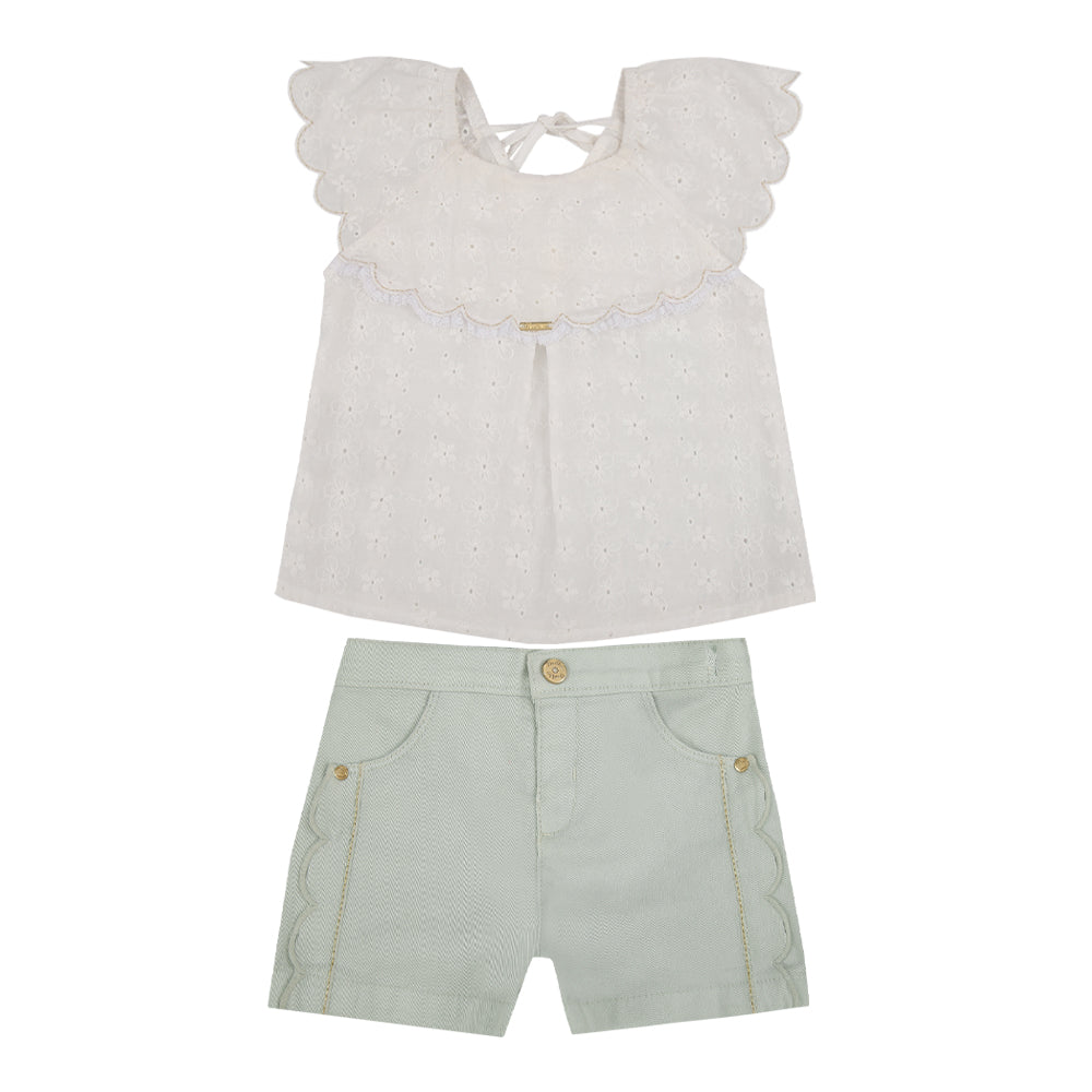 Conjunto Feminino Bebê Lessie Laços Paraiso