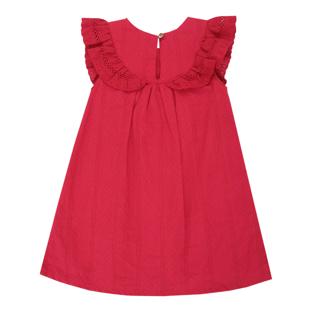 Vestido Feminino Bebê  Bordado Babado Encanto Paraiso