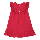 Vestido Feminino Bebê  Bordado Babado Encanto Paraiso