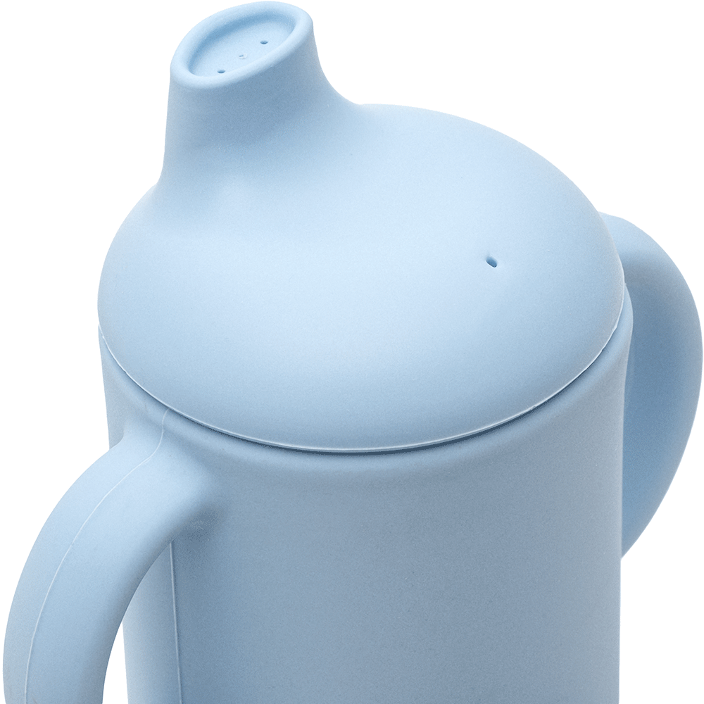 Copo em Silicone Azul - Seguro e Prático para Bebês