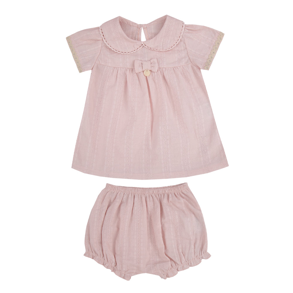 Conjunto Feminino Bebê Babado Laços Paraiso
