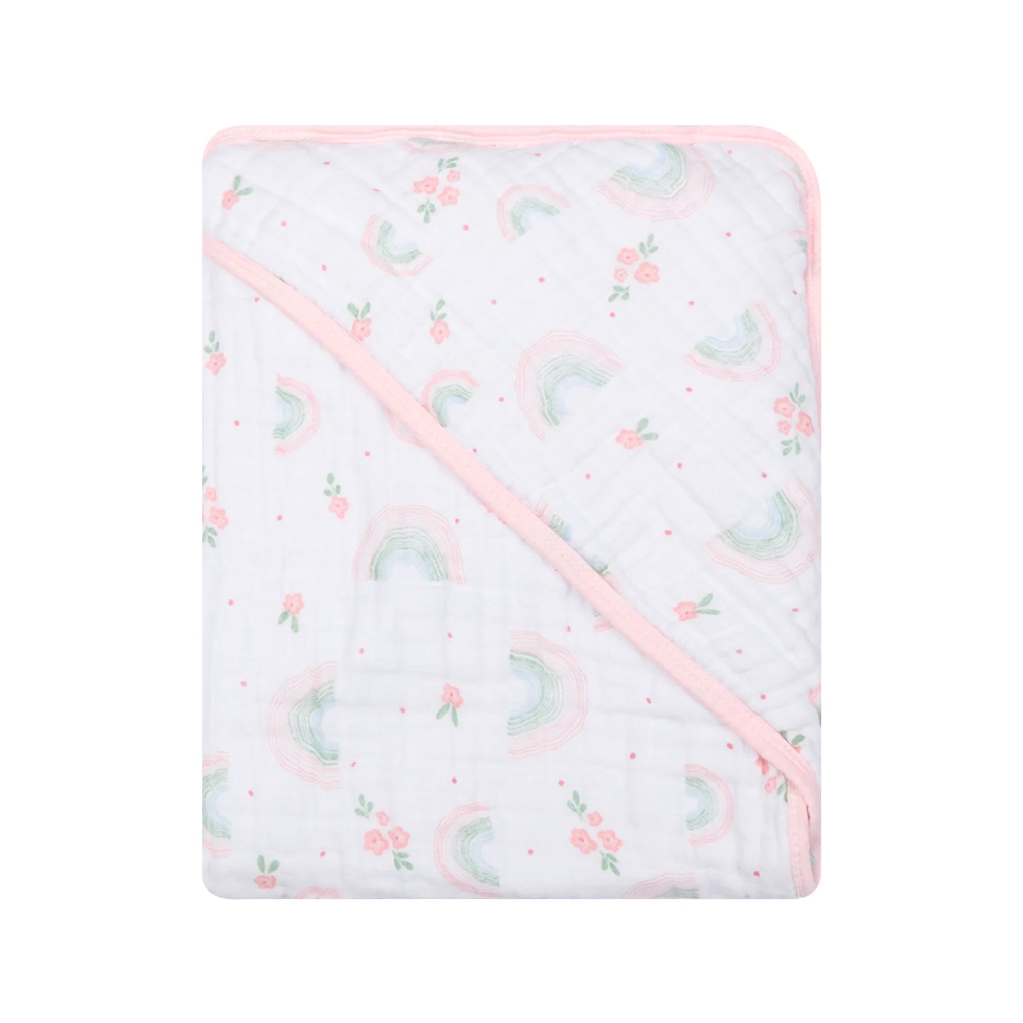 Toalha de Banho Papi Soft com Capuz Arco de Flores 80x80cm – Conforto e Qualidade Exclusiva