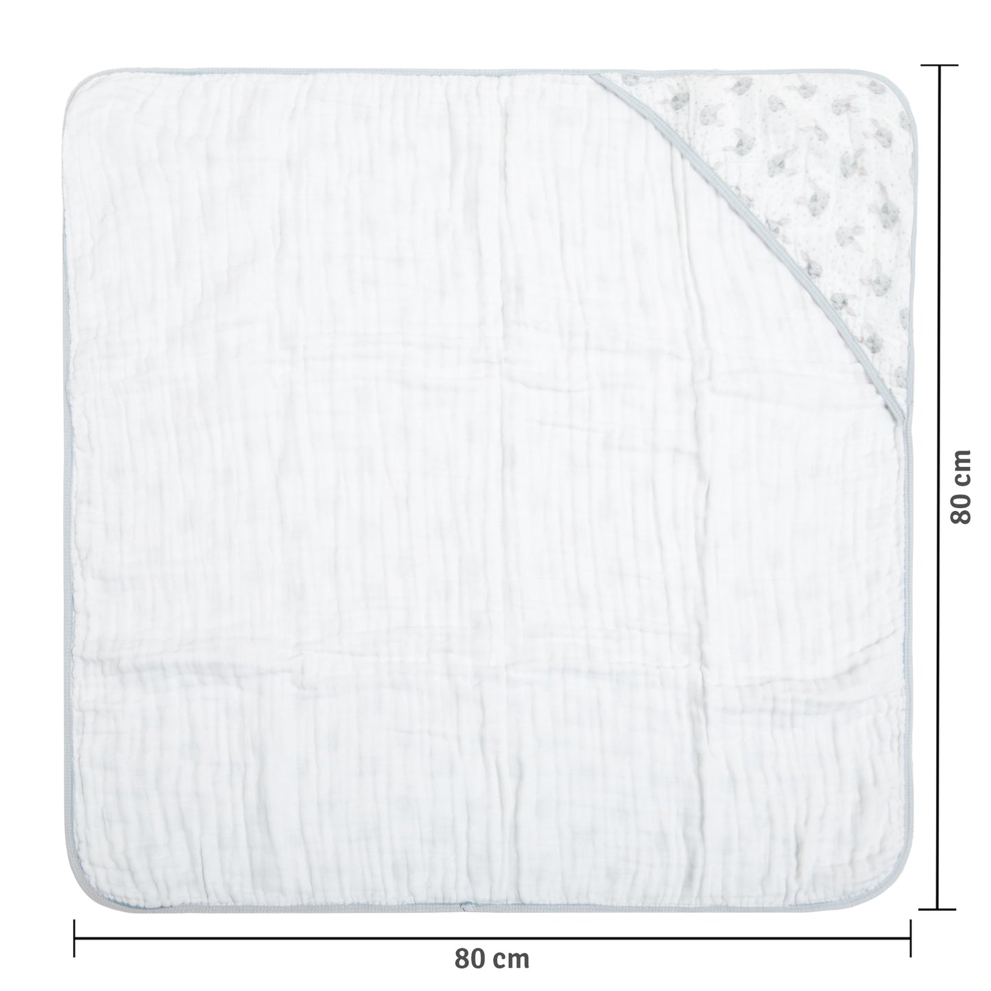 Toalha de Banho Papi Soft com Capuz Coelhinho 80x80cm – Conforto e Qualidade Exclusiva