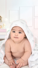 Toalha de Banho Papi Soft com Capuz Estampado - Margaridas