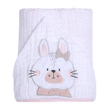 Toalha de Banho Soft Papi Friends com Capuz Bordado - Coelhinha Nina