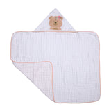 Toalha de Banho Soft Papi Friends com Capuz Ursa Ema - Conforto Exclusivo para o Seu Bebê