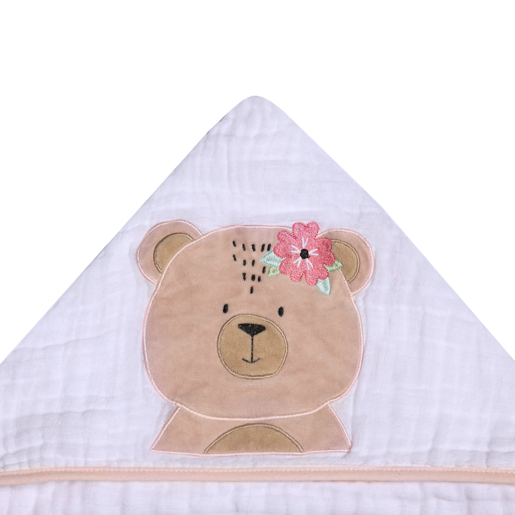 Toalha de Banho Soft Papi Friends com Capuz Ursa Ema - Conforto Exclusivo para o Seu Bebê