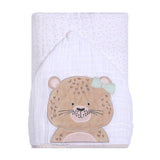Toalha de Banho Soft Papi Friends com Capuz Oncinha Bia - Conforto Exclusivo para o Seu Bebê