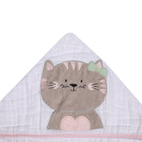 Toalha de Banho Soft Papi Friends com Capuz Gatinha Miau - Conforto Exclusivo para o Seu Bebê
