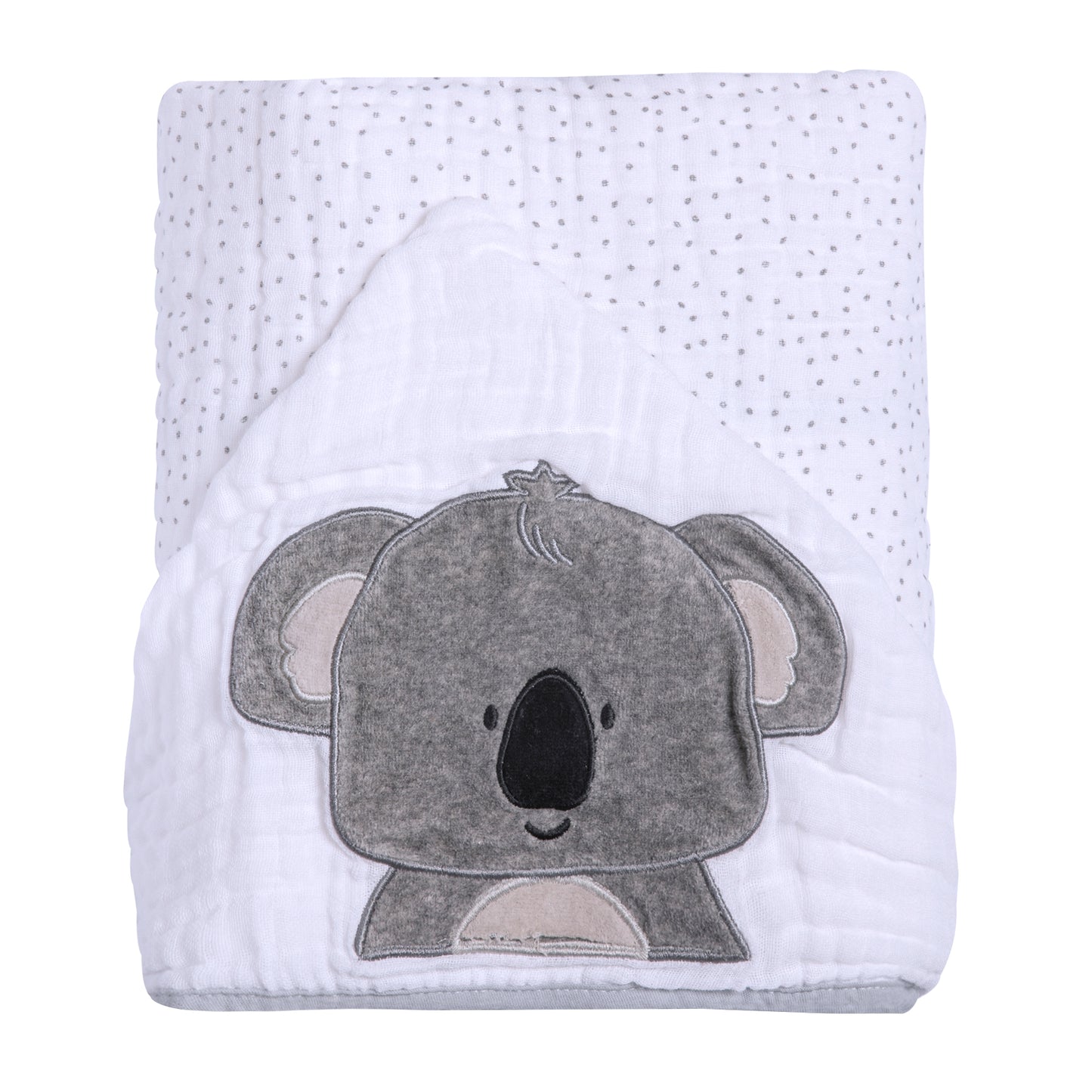 Toalha de Banho Soft Papi Friends com Capuz Coala Bob - Conforto Exclusivo para Seu Bebê