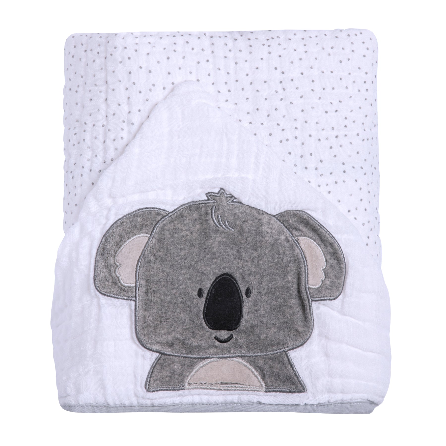 Toalha de Banho Soft Papi Friends com Capuz Coala Bob - Conforto Exclusivo para Seu Bebê