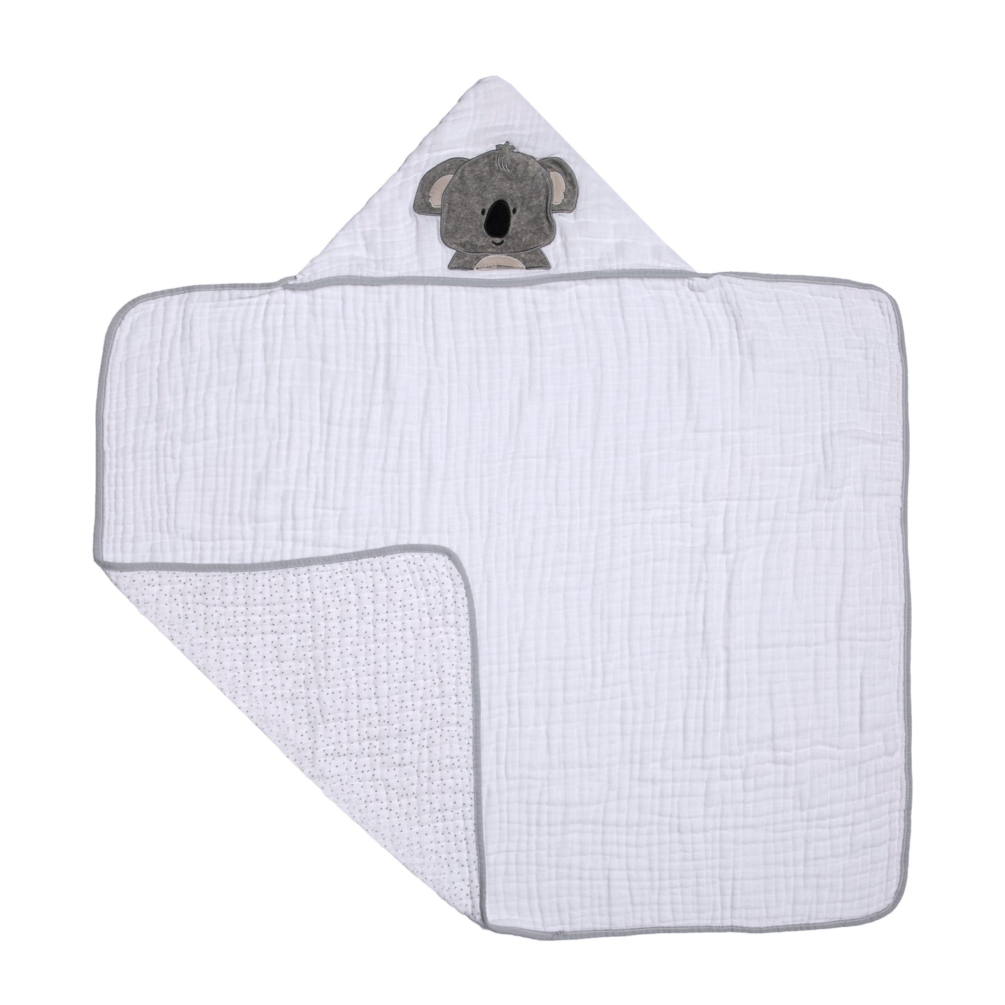 Toalha de Banho Soft Papi Friends com Capuz Coala Bob - Conforto Exclusivo para Seu Bebê