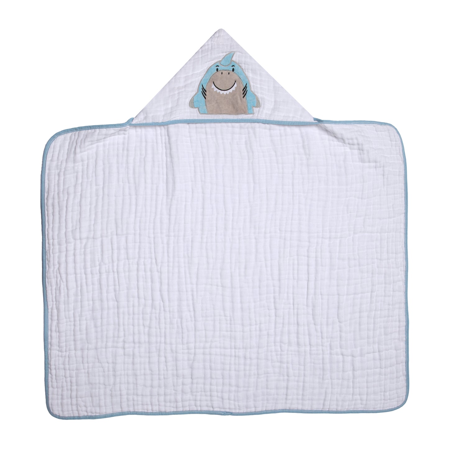 Toalha de Banho Soft Papi Friends com Capuz Tubarão Blu - Conforto Exclusivo para o Seu Bebê