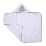 Toalha de Banho Soft Papi Friends com Capuz Tubarão Blu - Conforto Exclusivo para o Seu Bebê