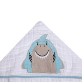 Toalha de Banho Soft Papi Friends com Capuz Tubarão Blu - Conforto Exclusivo para o Seu Bebê