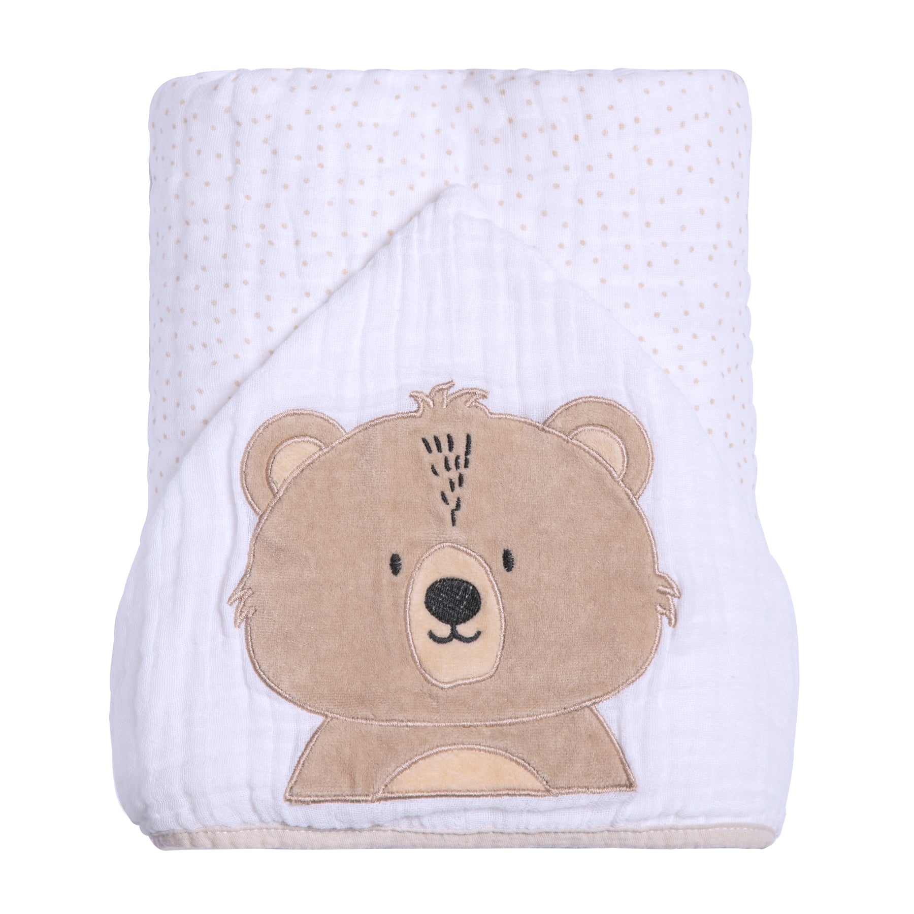 Toalha de Banho Soft Papi Friends com Capuz Urso Ted - Conforto Exclusivo para o Seu Bebê