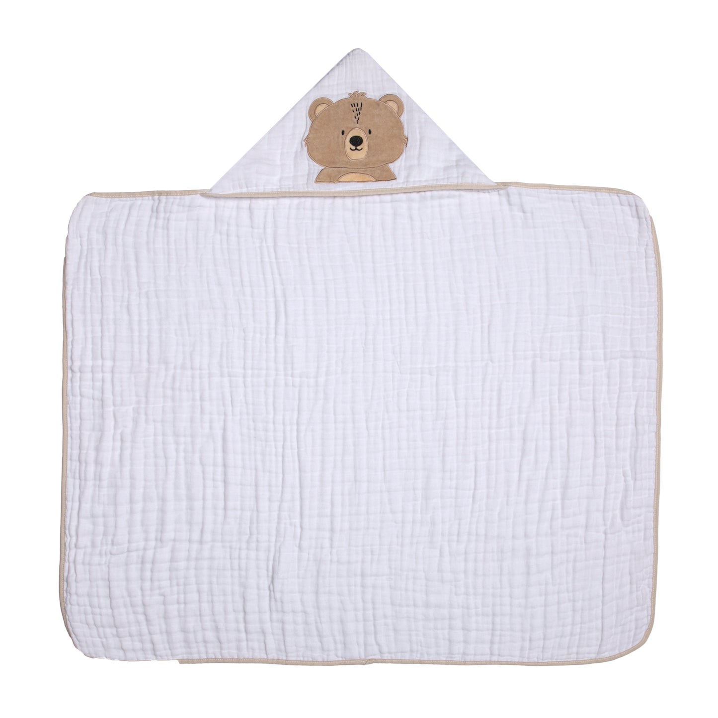 Toalha de Banho Soft Papi Friends com Capuz Urso Ted - Conforto Exclusivo para o Seu Bebê