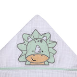 Toalha de Banho Soft Papi Friends com Capuz Dino - Conforto Exclusivo para Seu Bebê