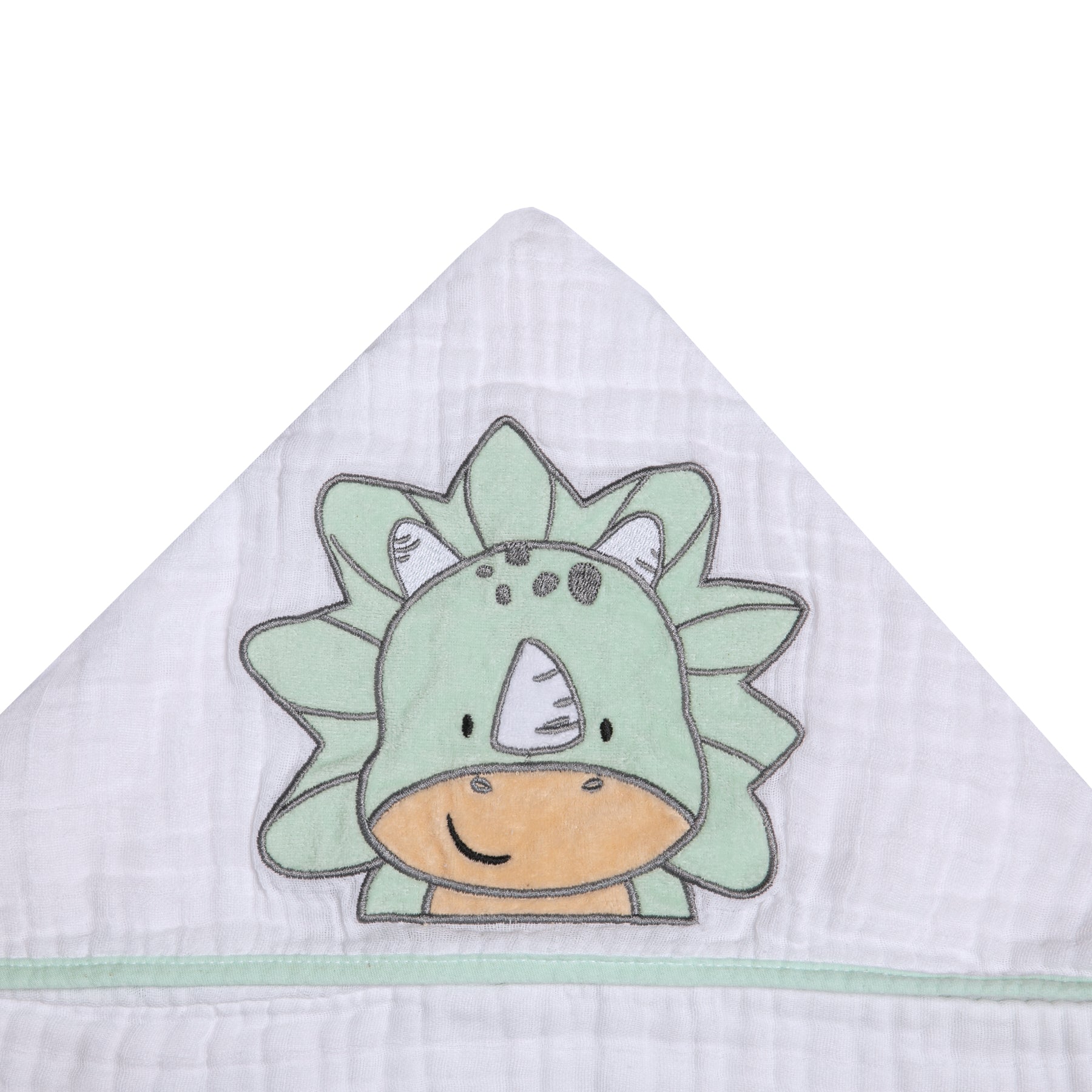 Toalha de Banho Soft Papi Friends com Capuz Dino - Conforto Exclusivo para Seu Bebê