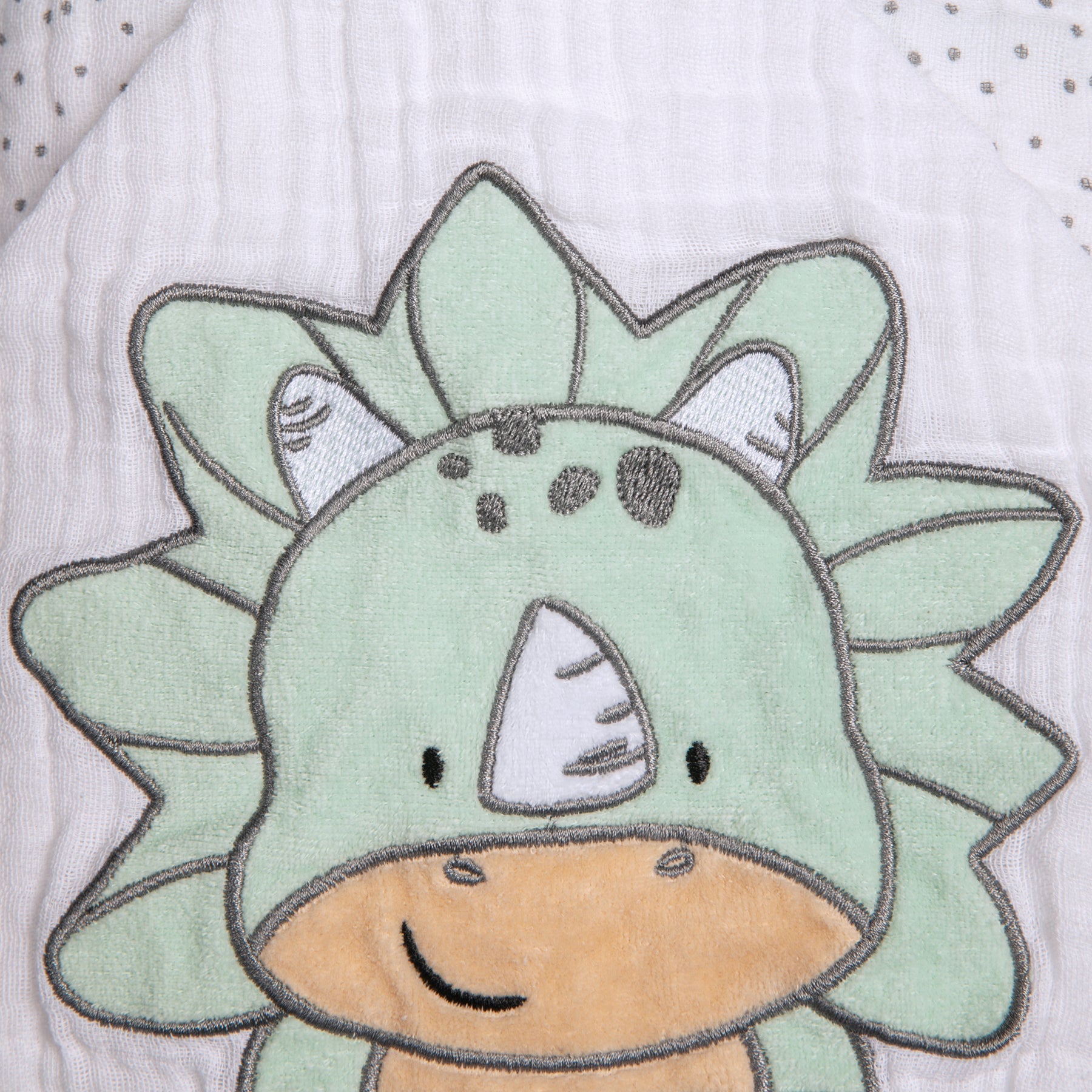 Toalha de Banho Soft Papi Friends com Capuz Dino - Conforto Exclusivo para Seu Bebê