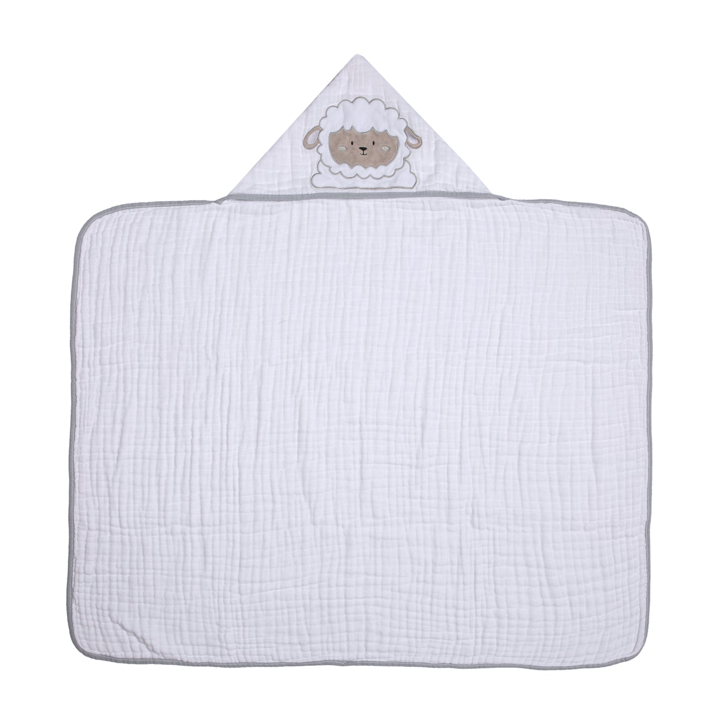 Toalha de Banho Soft Friends com Capuz Ovelha Gil - Conforto Exclusivo para Seu Bebê