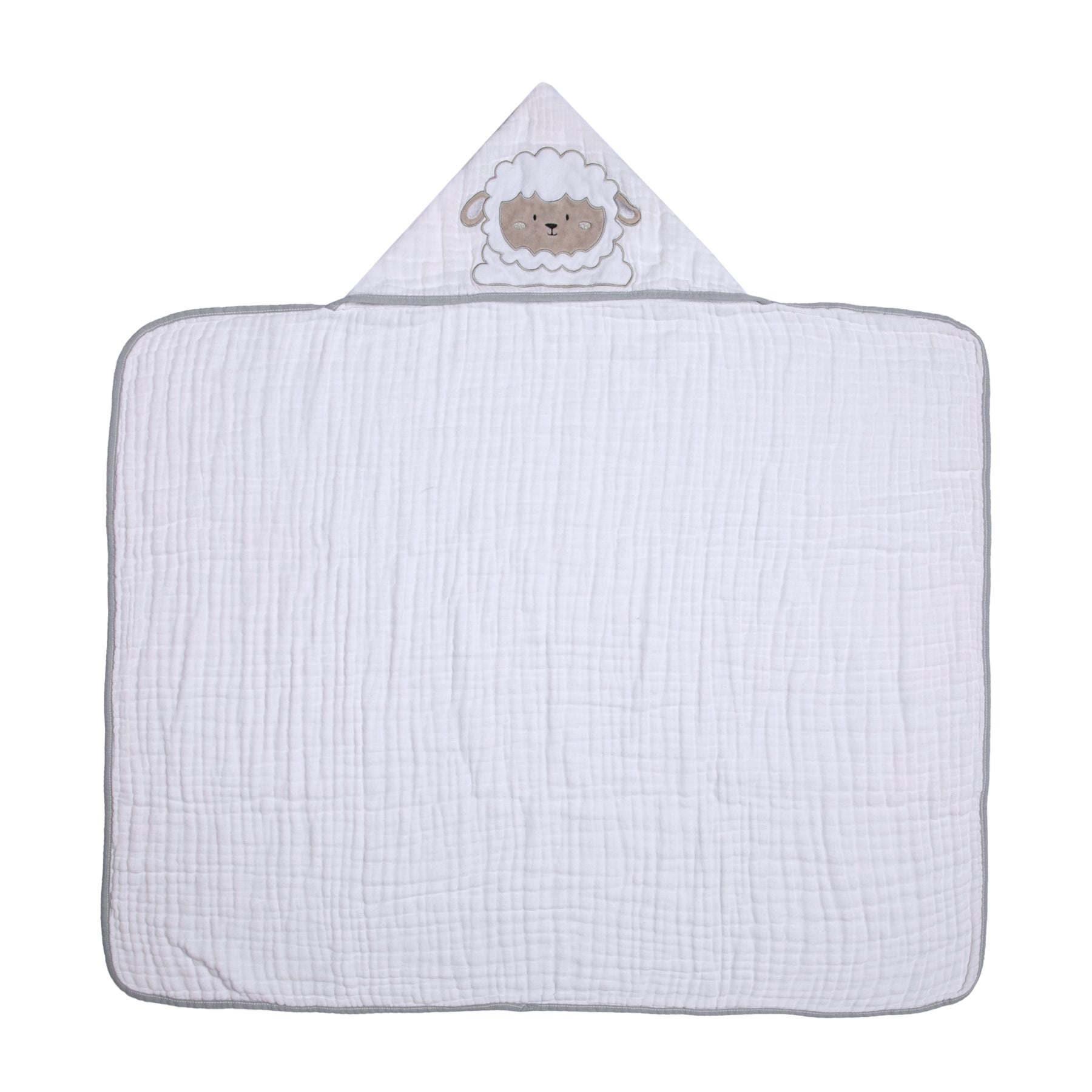 Toalha de Banho Soft Friends com Capuz Ovelha Gil - Conforto Exclusivo para Seu Bebê