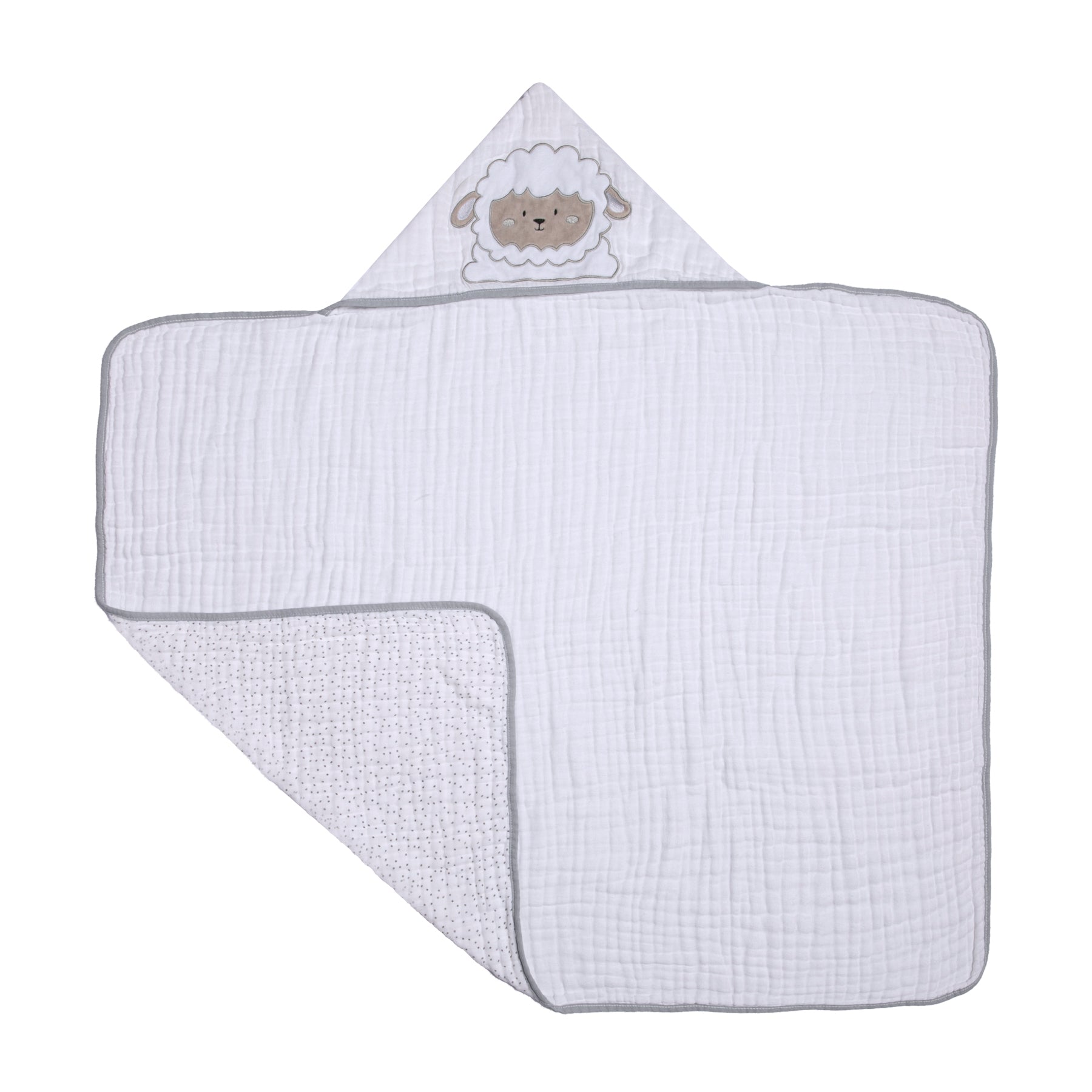 Toalha de Banho Soft Friends com Capuz Ovelha Gil - Conforto Exclusivo para Seu Bebê