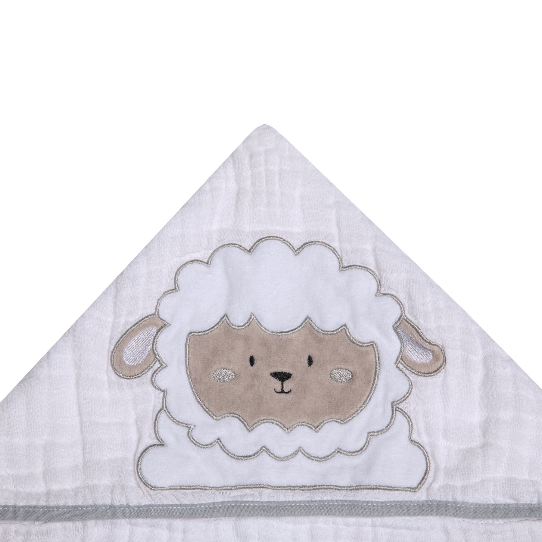Toalha de Banho Soft Friends com Capuz Ovelha Gil - Conforto Exclusivo para Seu Bebê