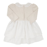 Vestido de Bebê em Tricô com Saia Tule Elegante