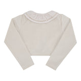 Bolero Infantil Bege com Detalhes Delicados