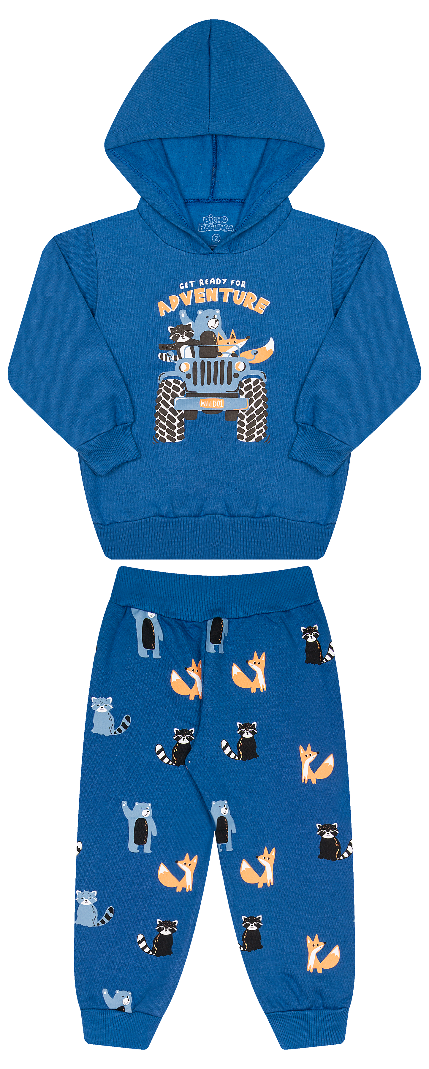 Conjunto de Moletom com Puff e Capuz – Estilo Urbano e Conforto Garantido