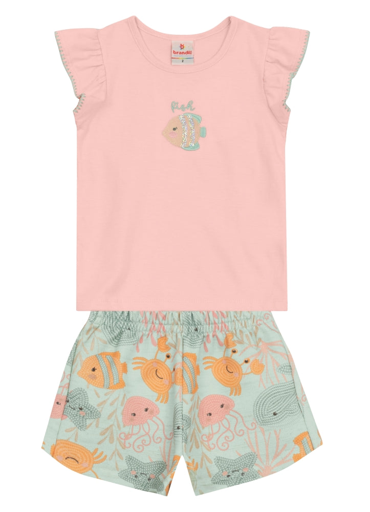 Conjunto Feminino Infantil Pish