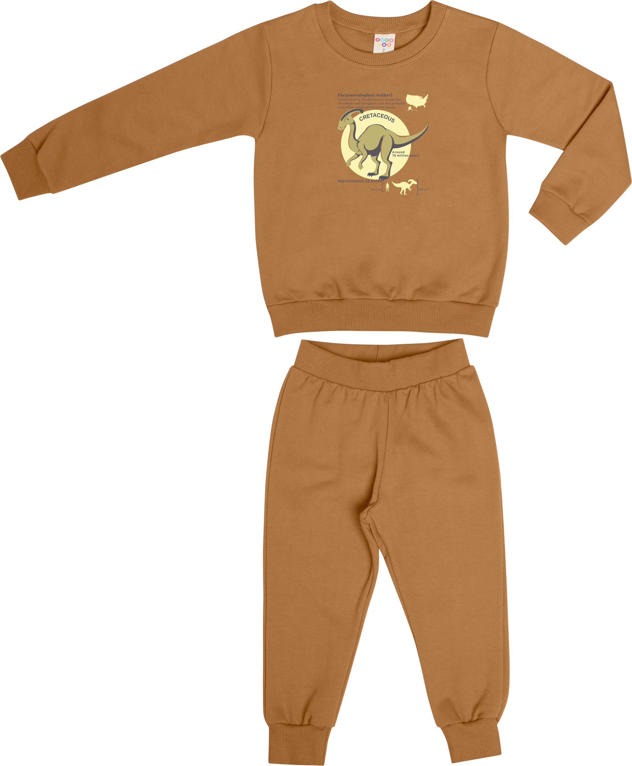 Conjunto Infantil Marrom com Dinossauro - Conforto e Estilo para o Dia a Dia