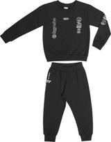 Conjunto Moletom Race Preto com Estilo e Conforto