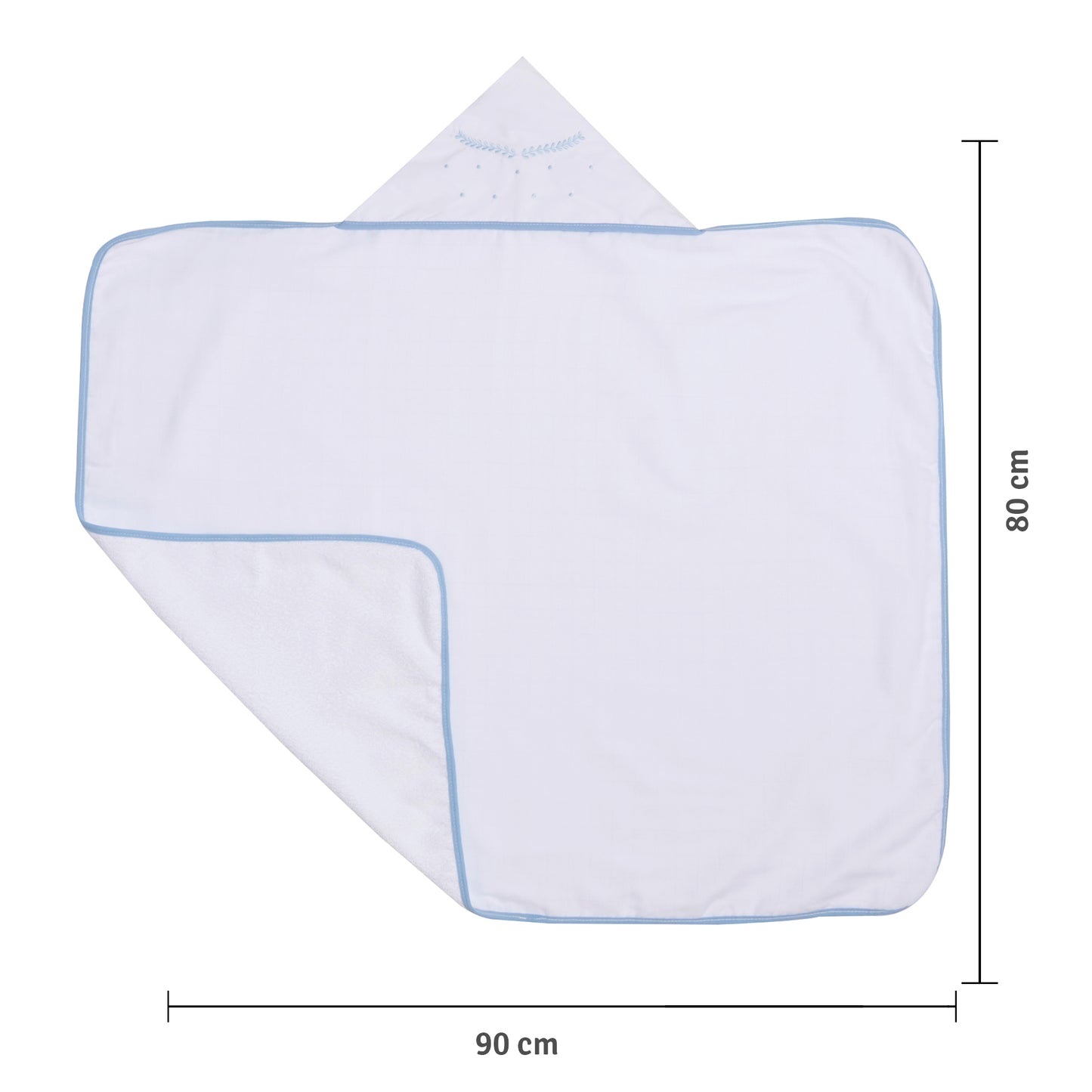 Toalha de Banho Felpuda Mami Clássicos – 1 Unidade 90x80cm Capuz Bordado Clássico Azul