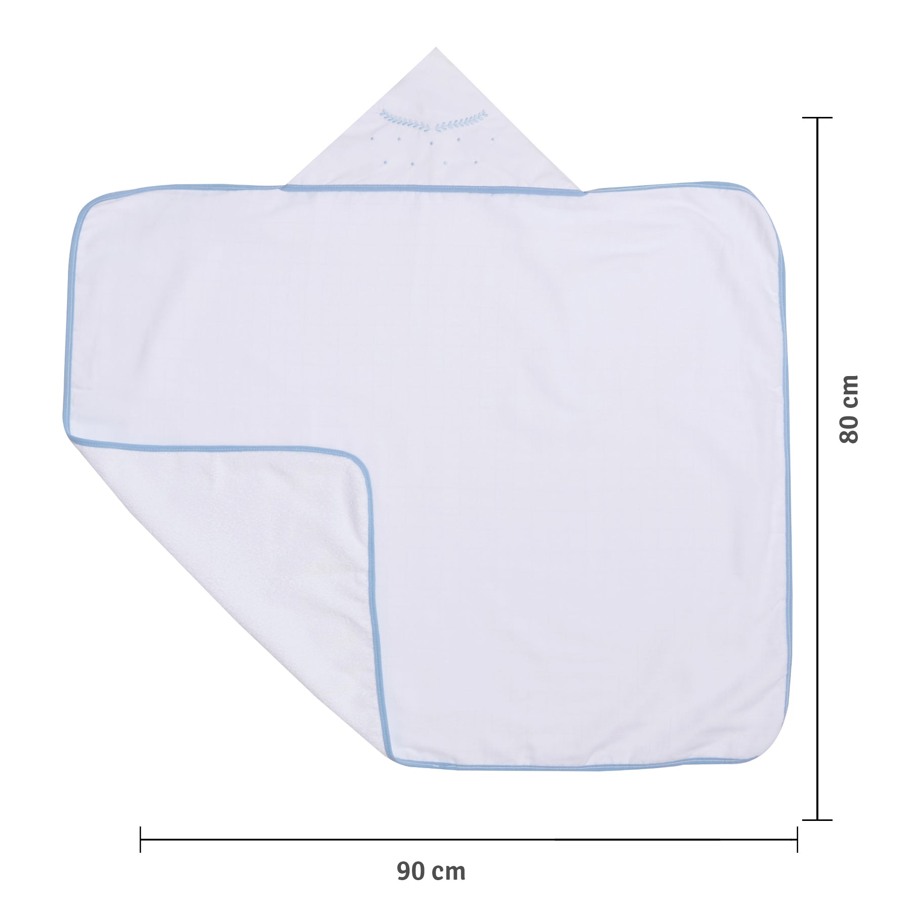 Toalha de Banho Felpuda Mami Clássicos – 1 Unidade 90x80cm Capuz Bordado Clássico Azul