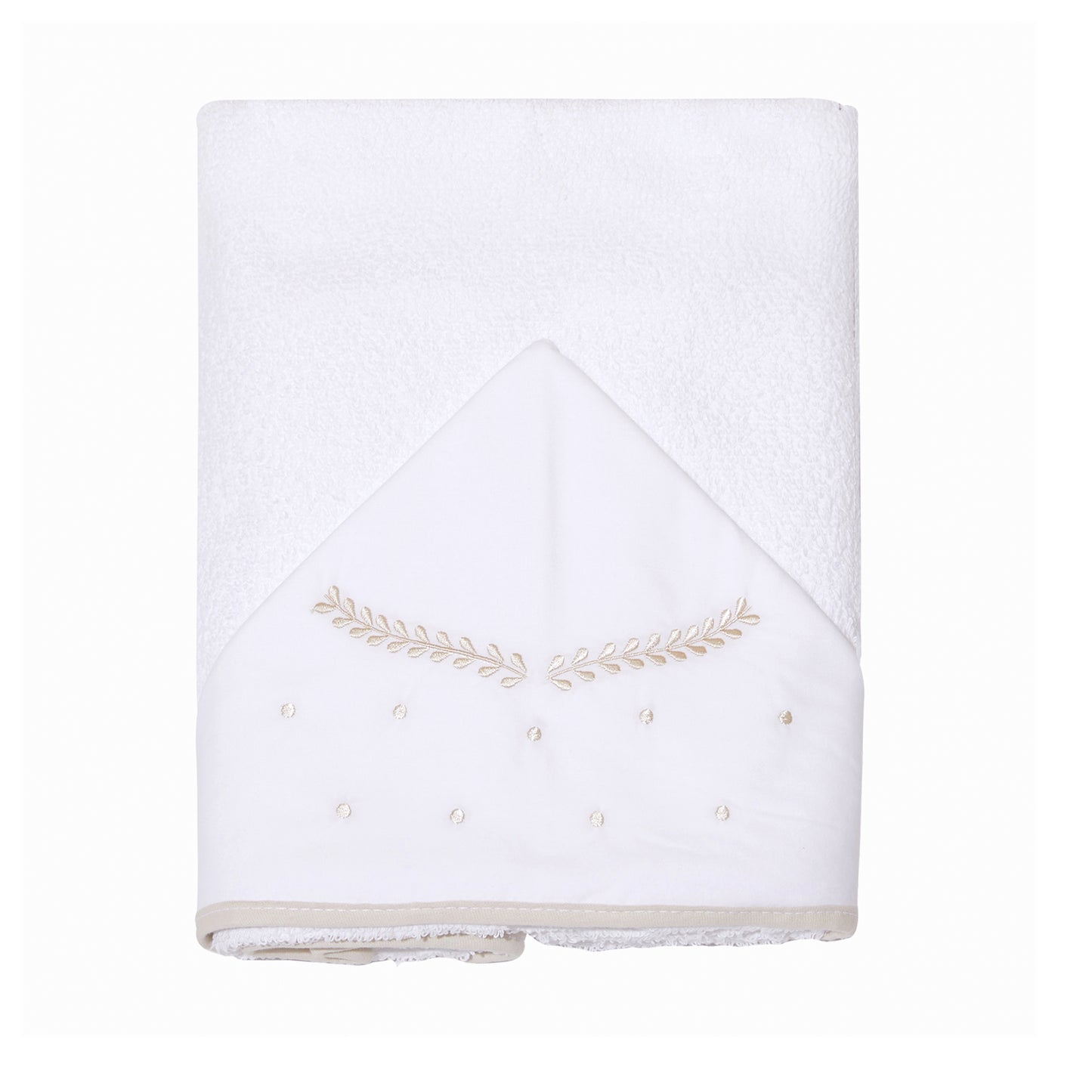 Toalha de Banho Felpuda Mami Clássicos – 1 Unidade 90x80cm Capuz Bordado Neutra
